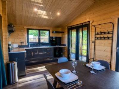 Lakeside Log Cabin with Hot Tub - Evergreen Lodge